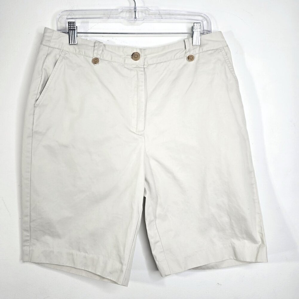 Lands' End Oatmeal Beige Chino Shorts